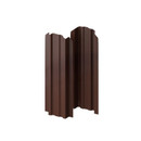 Изображение товара Металлоштакетник Lane-О 16,5х99х0,45 мм двухсторонний шоколад 1,25 м