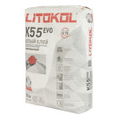 Клей для плитки Litokol Litoplus К55 С2TЕ белый 25 кг