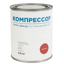Грунт-эмаль по ржавчине 3в1 Компрессор красная глянцевая 0,8кг_1