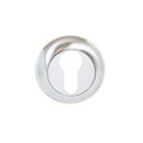 Накладка декоративная круглая под цилиндровый механизм хром матовый Аллюр