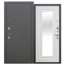 Дверь входная металлическая с зеркалом Ferroni Царская антик серебро\белый ясень 860мм правая_1