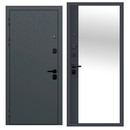 Дверь входная металлическая с зеркалом Ferroni Концепт муар\сатин графит 960мм левая_1