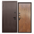 Изображение товара Дверь входная металлическая Ferroni Гарда медный антик\мореная береза 860мм левая