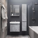 Зеркало шкаф Garda Izeo 60см камень темный_1