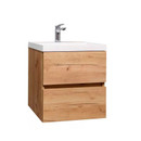 Изображение товара Тумба подвесная Bruno Garda 50см с раковиной Altais 50см дуб крафт