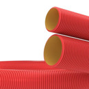 Труба дренажная гофрированная ПНД 110мм 50м SN6 красная