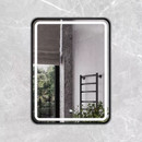 Зеркало Comforty Ситара-60 с LED подсветкой и сенсором чёрное матовое