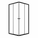 Душевой уголок Domani-spa Cube 90х90см стекло прозрачное 4мм профиль чёрный_1