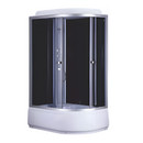 Душевая кабина Comforty левая высокий поддон 120х80см стекло тонированное 4мм_1