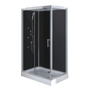 Душевая кабина Comforty низкий поддон 120х80см стекло тонированное хром 4мм_1
