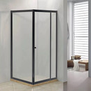 Душевой уголок Comforty 90х90см стекло прозрачное 6мм профиль чёрный_1
