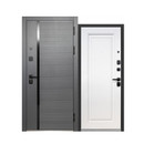 Изображение товара Дверь входная Luxor 2МДФ Горизонталь НЕО сатин графит/эмалит белый 960мм правая