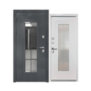 Дверь входная с терморазрывом Luxor Termo 7 букле графит/эмалит белый 860мм левая_1