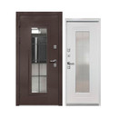 Изображение товара Дверь входная с терморазрывом Luxor Termo 7 букле шоколад/эмалит белый 960мм левая