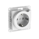 Механизм розетки с заземлением со шторками с выталкивателем AtlasDesign белый IP20 Systeme Electric_1