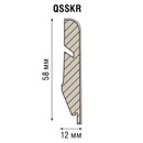 Плинтус для ламината Quick-Step стандартный 1861 IM, QSSKR01861MD240, Дуб реставрированный светло-серый, 58х12х2400 мм