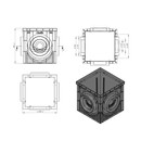 Дождеприемник пластиковый PolyMax Basic 300х300х300 мм, 8370-М черный