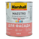 Краска фасадная Maestro глубокоматовая (база С) 0,9л Marshall