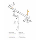Держатель желоба карнизный GrandSystem 125х132 (ПО-01-9010-3) белый