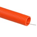 Труба гофрированная ПНД оранжевая 32 мм с протяжкой, 25 м