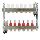 Коллекторная группа Valtec 1" евроконус 3/4" на 6 выходов с расходомерами