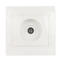 Розетка ТВ оконечная Кварта белая IP20 IEK_2