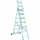 Лестница трехсекционная 10 ступеней алюминиевая