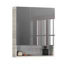 Зеркало шкаф Comforty Никосия 60 дуб белый_2