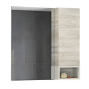 Зеркало шкаф Comforty Прага 90 дуб белый_2