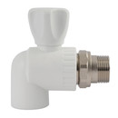 Кран шаровый полипропиленовый 25х3/4" для радиаторов угловой RTP_2