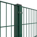 Ворота распашные для 3D забора 3000х1500 мм c проушинами зеленые