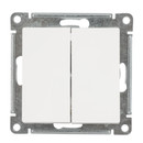 Механизм выключателя двухклавишный AtlasDesign белый IP20 Systeme Electric