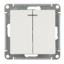 Механизм выключателя двухклавишный с подсветкой AtlasDesign белый IP20 Systeme Electric