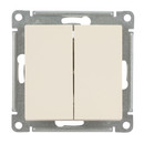 Механизм выключателя двухклавишный AtlasDesign бежевый IP20 Systeme Electric