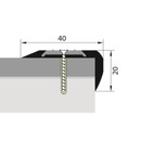 Порожек угловой для ступеней с резиновой вставкой 40х20х900 мм Русский профиль_2