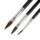 Набор художественных кистей из волоса пони, размер 4\6\8 3шт_2