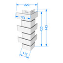 Угол наружный Docke Флемиш 174х174х420мм белый_2