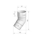 Колено трубы ТЕХНОНИКОЛЬ 108° серый 