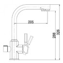 Смеситель для кухни Kaiser Decor 40144-4 с подключением к фильтру Sandbeige