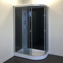 Душевая кабина Comforty левая низкий поддон 120х80см стекло тонированное 4мм