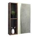 Зеркало шкаф Comforty Штутгарт 60 дуб темно коричневый_2