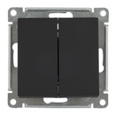 Механизм выключателя двухклавишный AtlasDesign карбон IP20 Systeme Electric