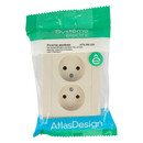 Розетка двухместная без заземления AtlasDesign бежевая IP20 Systeme Electric