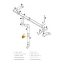 Держатель трубы на кирпич сигнально-белый RAL 9003 OSNO 125х90 мм