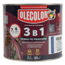 Грунт-эмаль по ржавчине 3в1 Olecolor синяя (RAL 5005) полуглянцевая 2кг