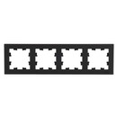 Рамка четырехместная AtlasDesign карбон IP20 Systeme Electric