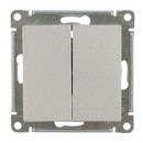 Механизм выключателя двухклавишный AtlasDesign алюминий IP20 Systeme Electric