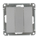 Механизм выключателя трехклавишный AtlasDesign алюминий IP20 Systeme Electric