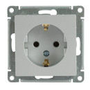 Механизм розетки с заземлением AtlasDesign алюминий IP20 Systeme Electric