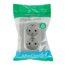 Розетка двухместная с заземлением AtlasDesign алюминий IP20 Systeme Electric